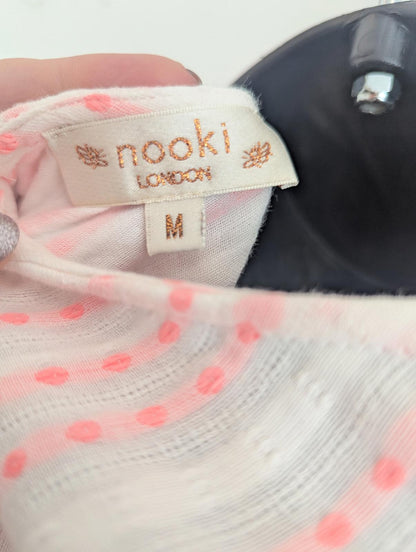 Nooki Anya Boho Style Pink Striped Blouse size M