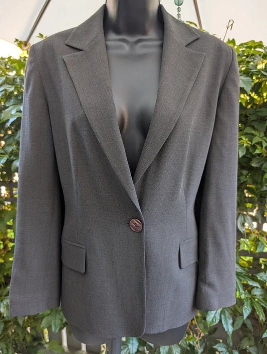 J. Taylor Single Breasted Blazer Charcoal Grey UK10