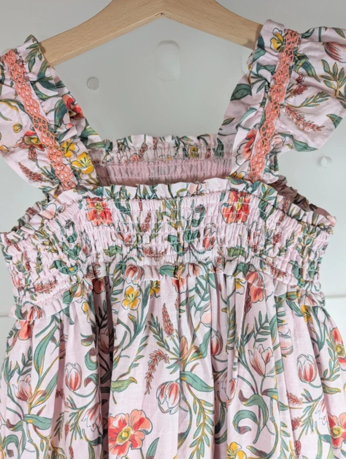 Haute Hippie Kids Floral Occasion Dress Pink Age 5-6