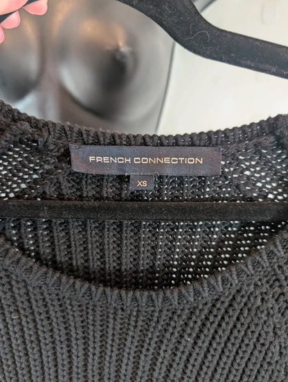 French Connection Black 100% Cotton Jumper XS