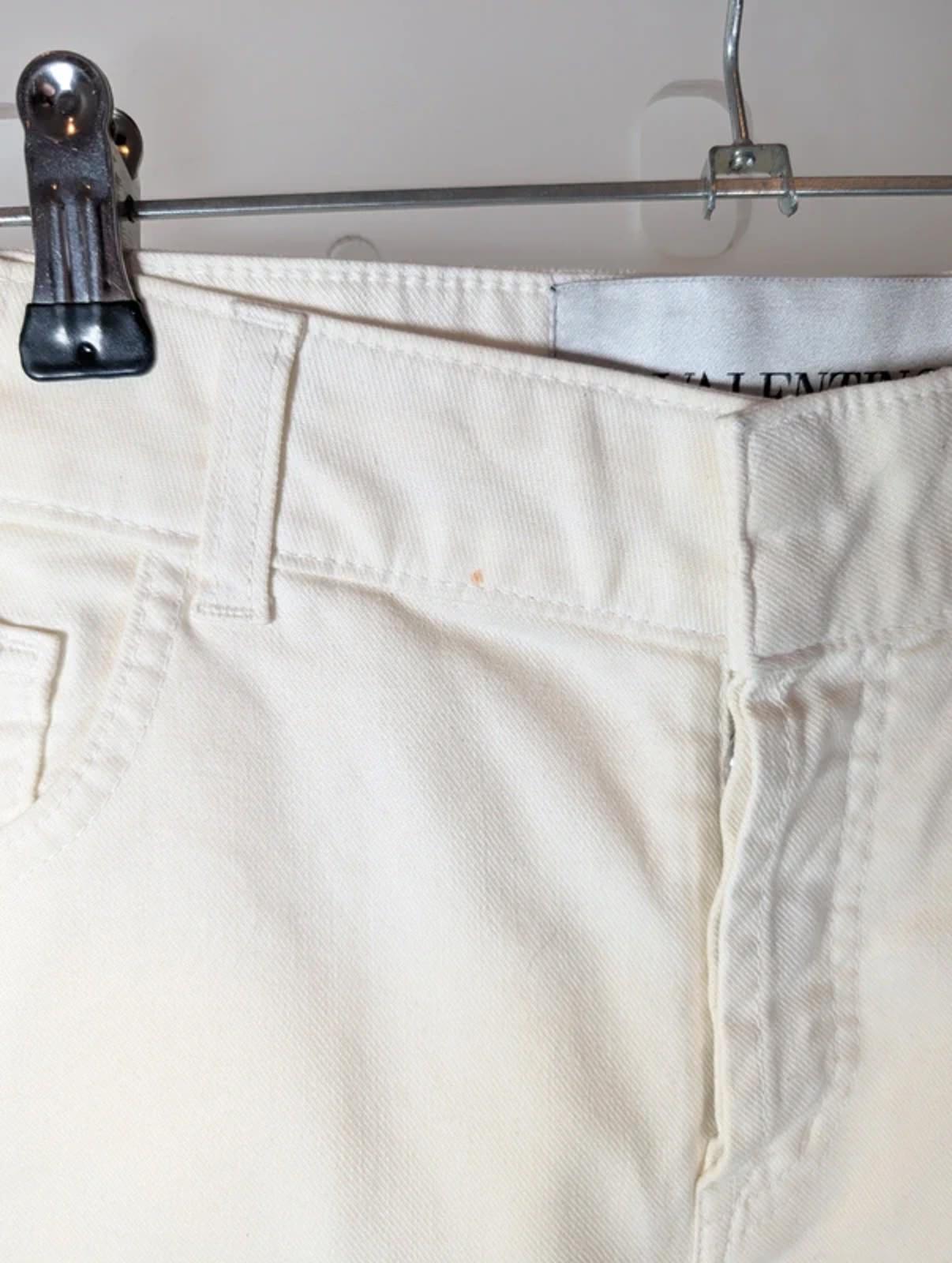 Vintage Valentino White Denim Shorts Turn Up Hem Made in Italy