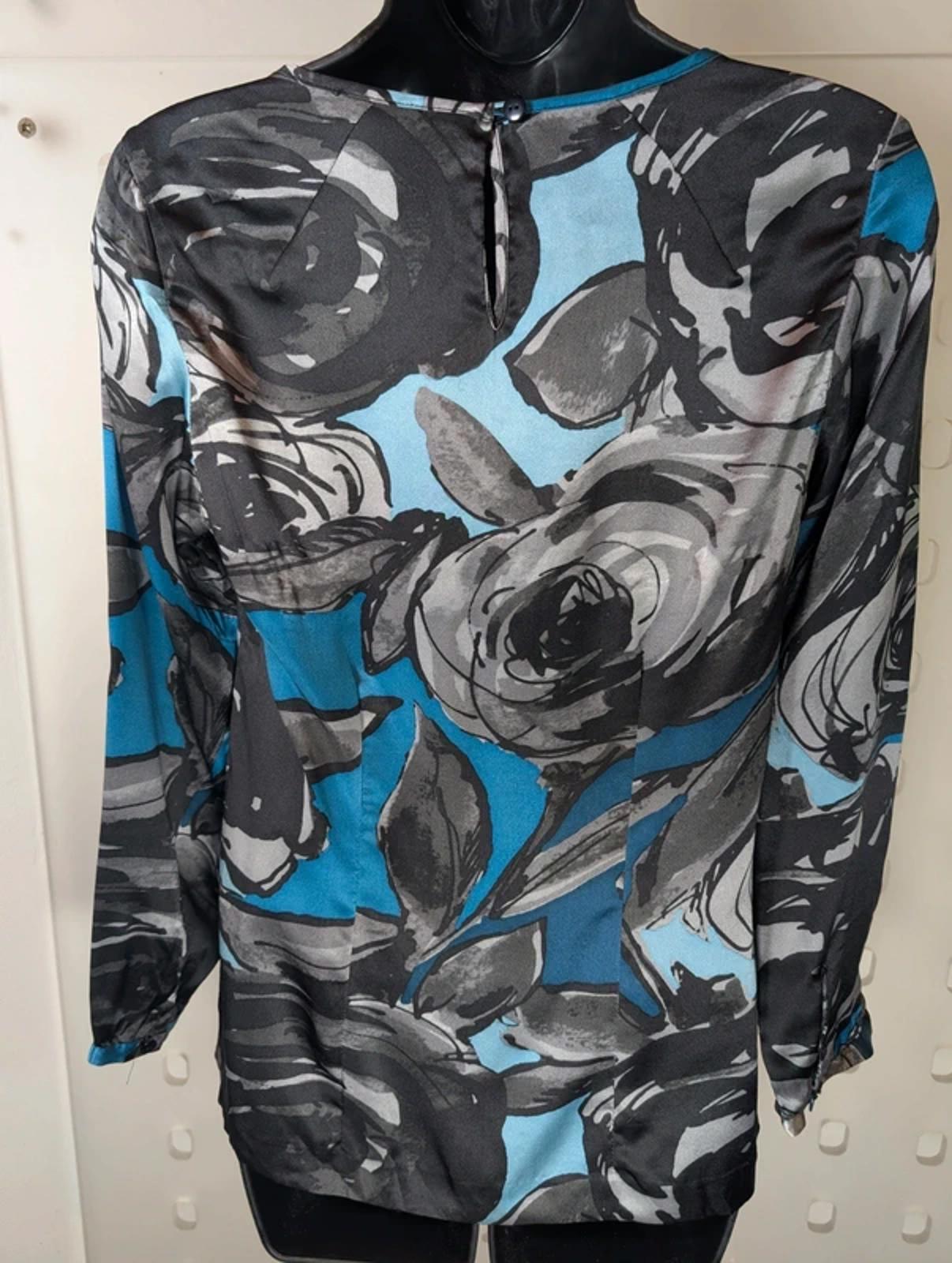 Pendleton 100% Silk Rose Print Blouse UK6