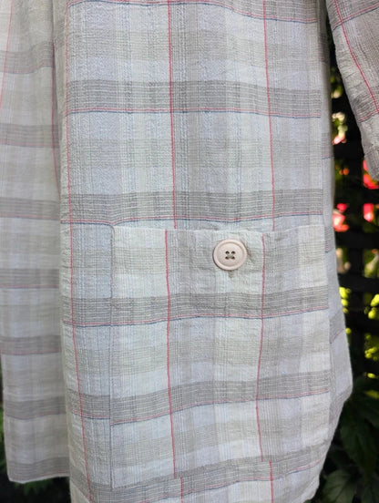 Toast Grey Check Shirt Dress UK8