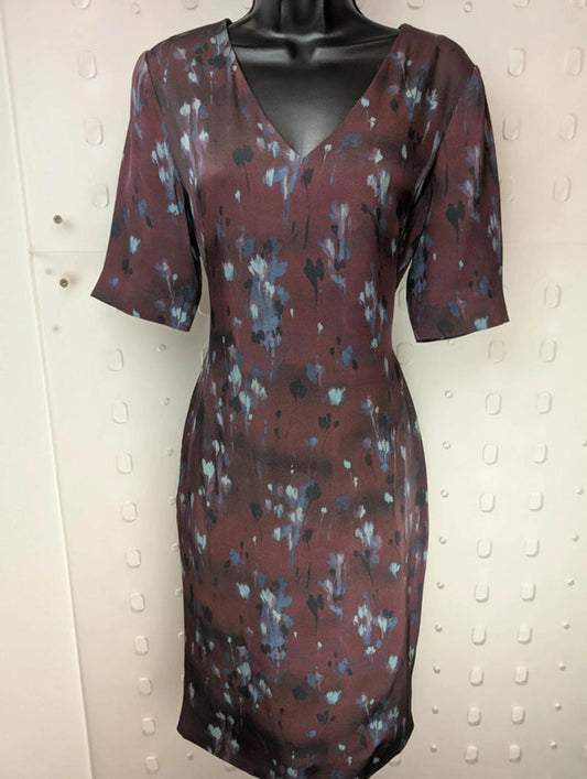 Jigsaw silk blend floral dress – size UK 10