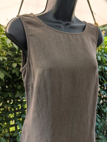 Vintage Hobbs by Marilyn Anselm Pure Linen Tabard Dress UK8