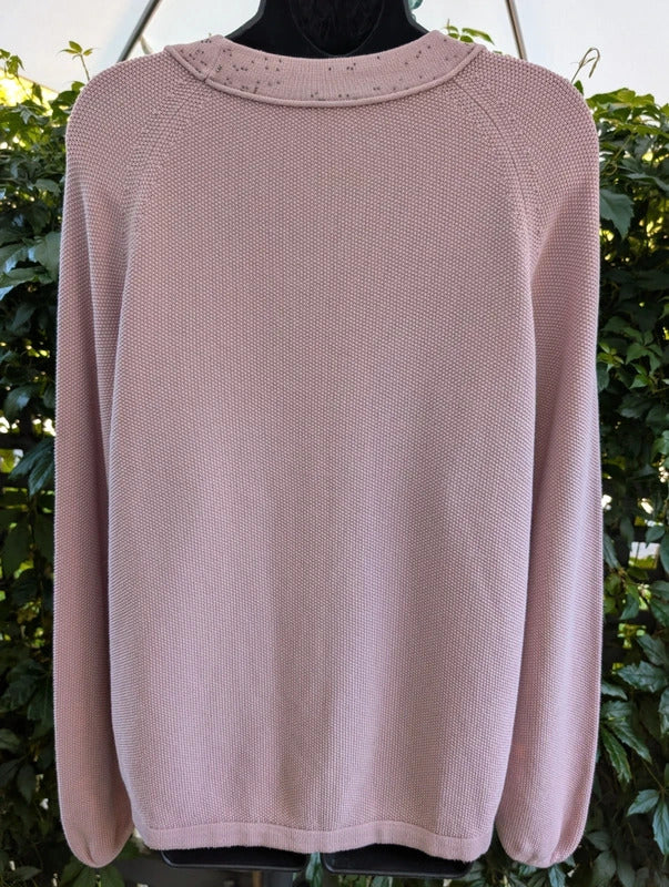 Monari Stud Detail Jumper Rose Pink UK12