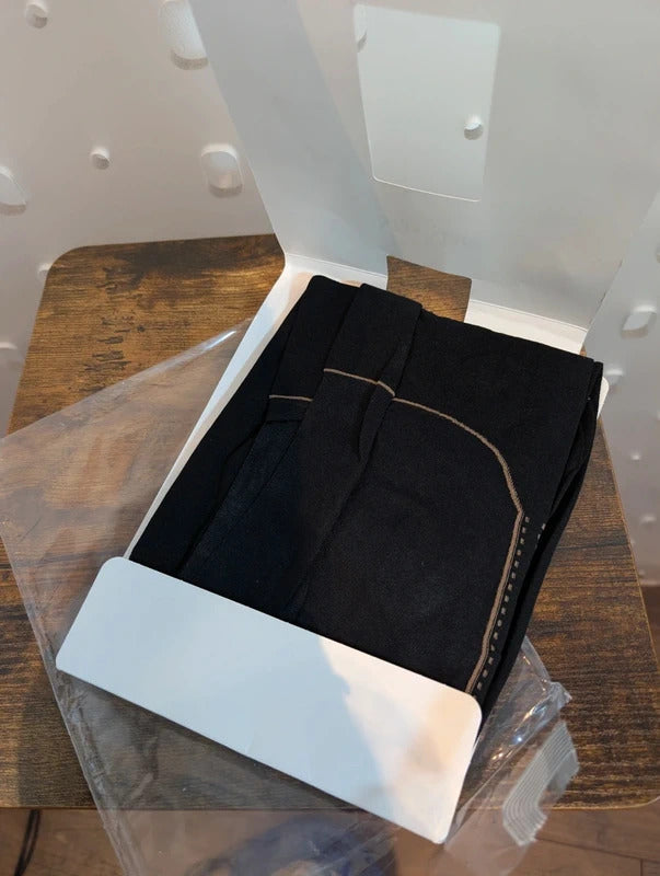Max Mara Rialto Black Chain Back Seam Tights Small 60 Denier Made in Italy