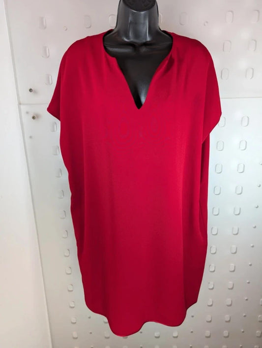 Diane von Furstenberg Kaftan Dress Small Satin Feel Designer Relaxed Fit Pockets