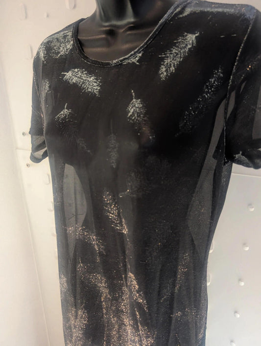 Vintage Y2K sheer midi dress by Etam UK 14 but fits closer to a 10/12.