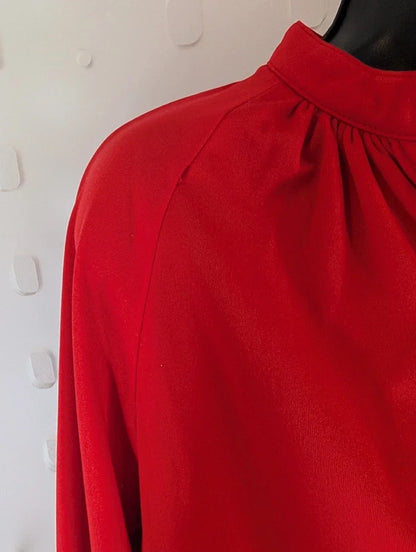 Vintage Betty Barclay Red Belted Midi Dress 70s 80s