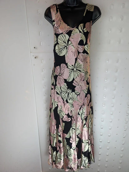 Vintage Windsmoor Silk Blend Bias Cut Maxi Dress UK 10