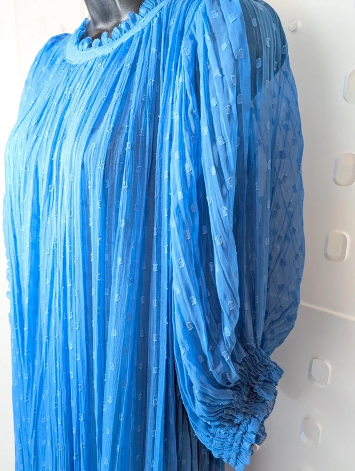 Goa Paris Romantic Chiffon Maxi Dress Size S Floaty Boho Occasion Made in India