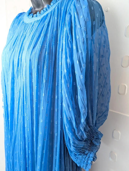 Goa Paris Romantic Chiffon Maxi Dress Size S Floaty Boho Occasion Made in India