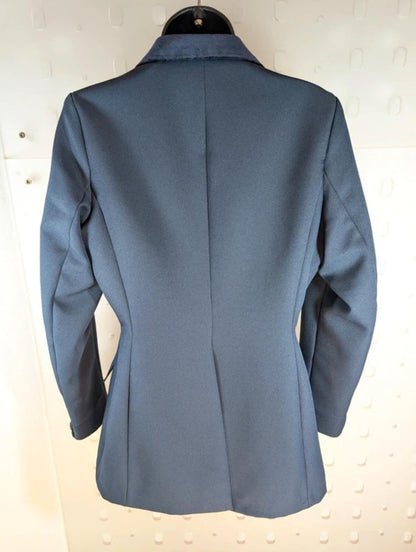 Vintage Caldene Equestrian Riding Jacket Navy Made in England Tailored UK 8/10