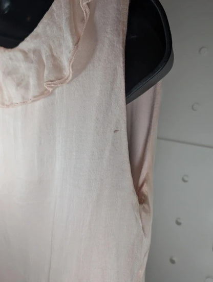 Phase Eight Silk Bubble Hem Blouse Blush Pink Medium
