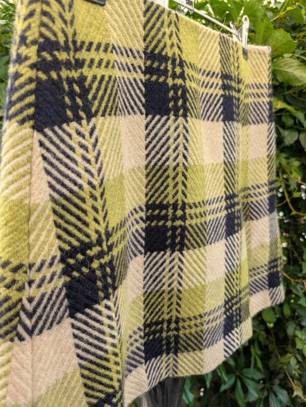 Hobbs Wool Check Mini Skirt Heritage Plaid UK8