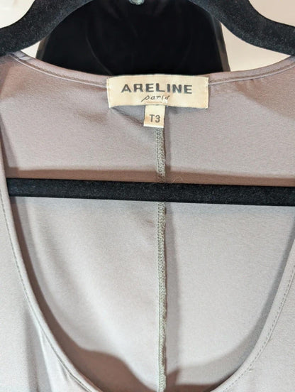 Areline Paris Draped Tank Dress Taupe T3 Loose Fit
