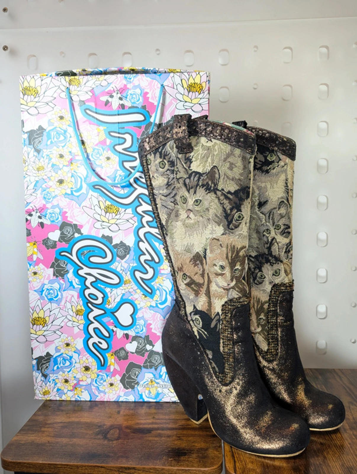 Irregular Choice Peggy Sue cat boots | Bronze | EU 41 / UK 7