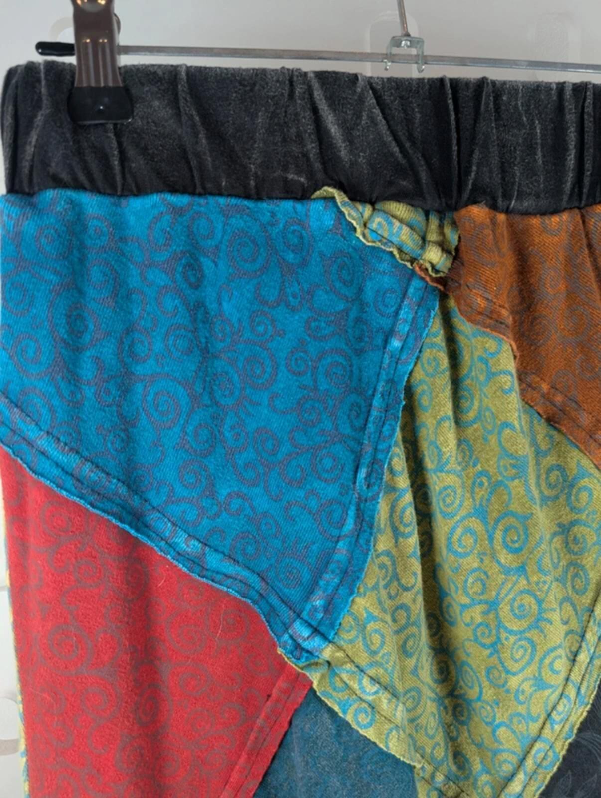 Gringo Patchwork Midi Skirt Fair Trade Cotton Nepal M/L