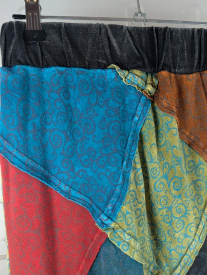 Gringo Patchwork Midi Skirt Fair Trade Cotton Nepal M/L