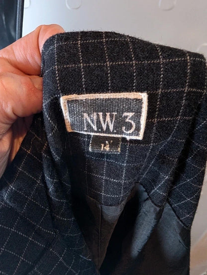 NW3 by Hobbs Wool Tie Waist Pinafore Dress UK14