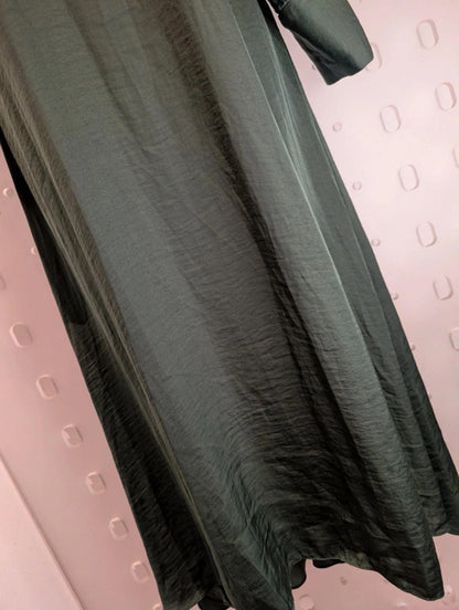 Zara satin green dress – size XL (fits smaller)