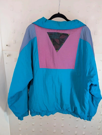 Vintage C&A Rodeo Colour Block Shell Jacket Small 80s 90s