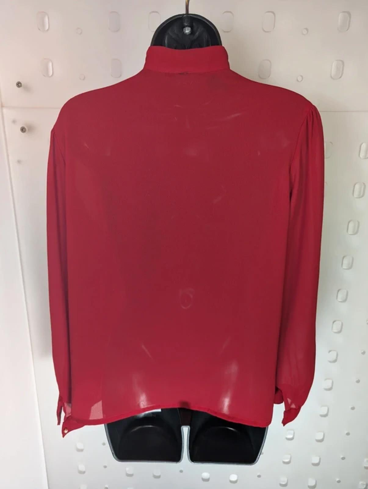 Vintage Jacques Vert Pearl Button Blouse 80s Hong Kong