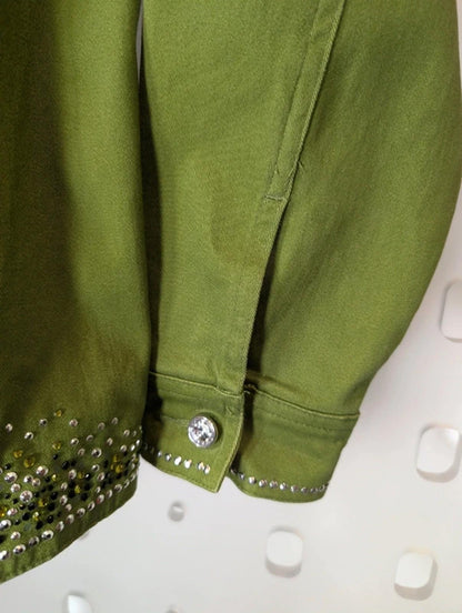 Quacker Factory Embellished Rhinestone Jacket Size S