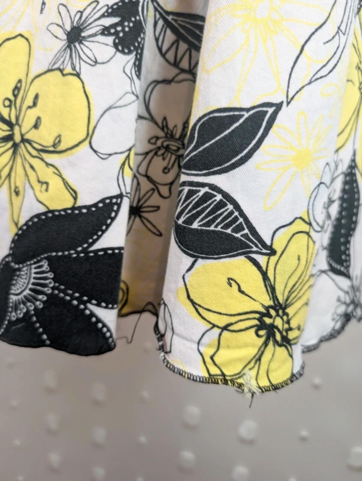 Vintage Morgan De Toi Floral Strapless Dress Yellow Black UK8
