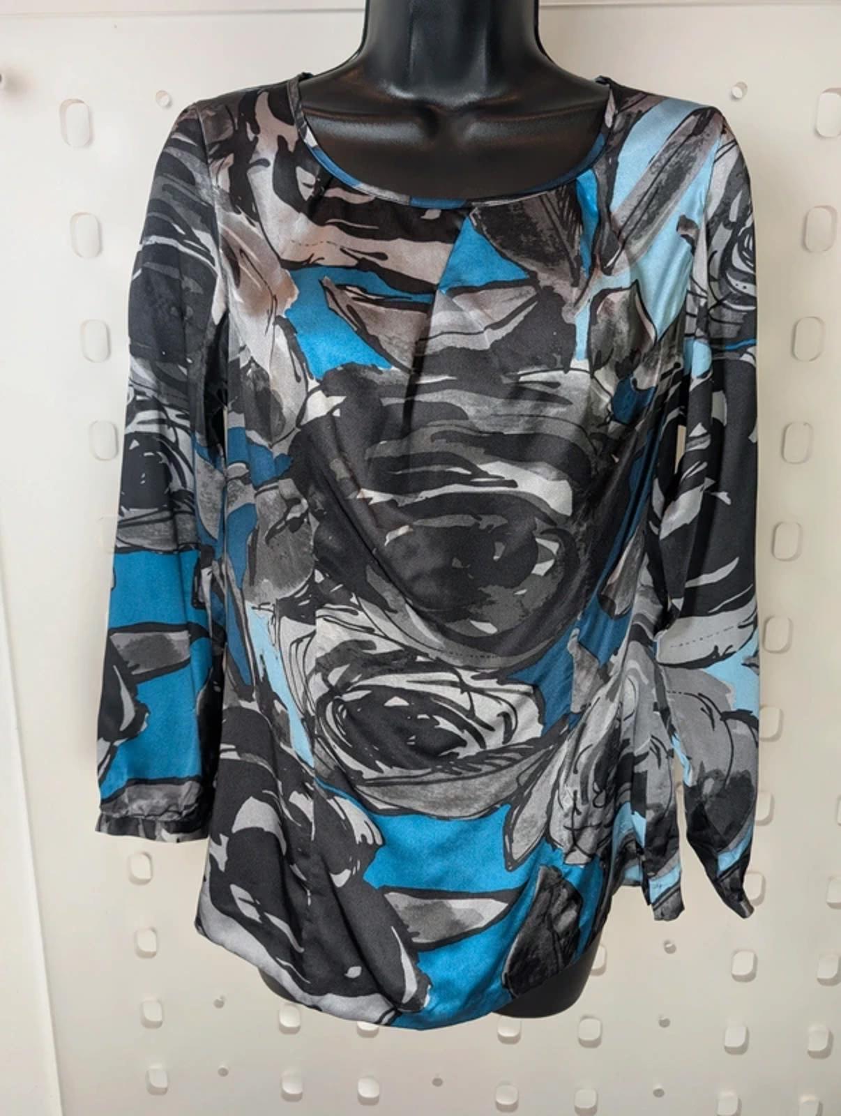 Pendleton 100% Silk Rose Print Blouse UK6