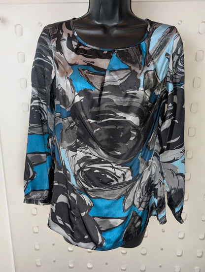 Pendleton 100% Silk Rose Print Blouse UK6