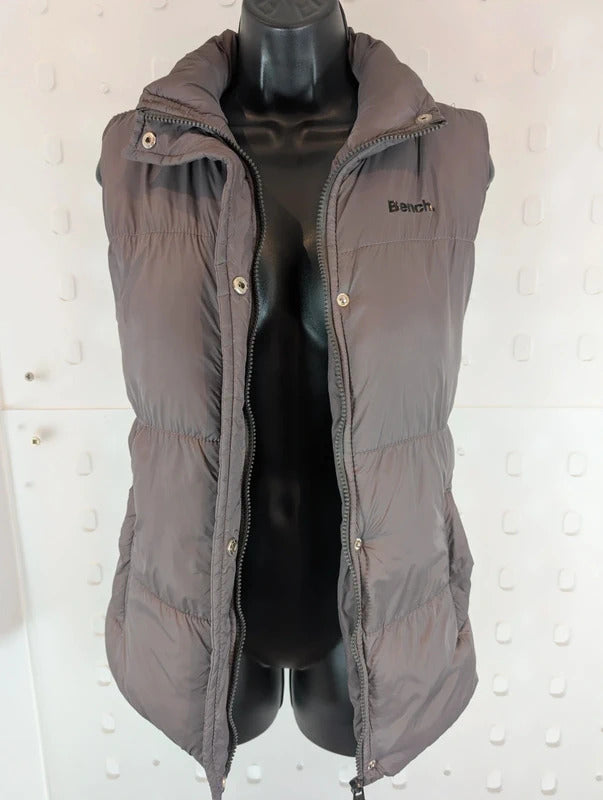 Bench Grey Padded Gilet Size Medium Y2K