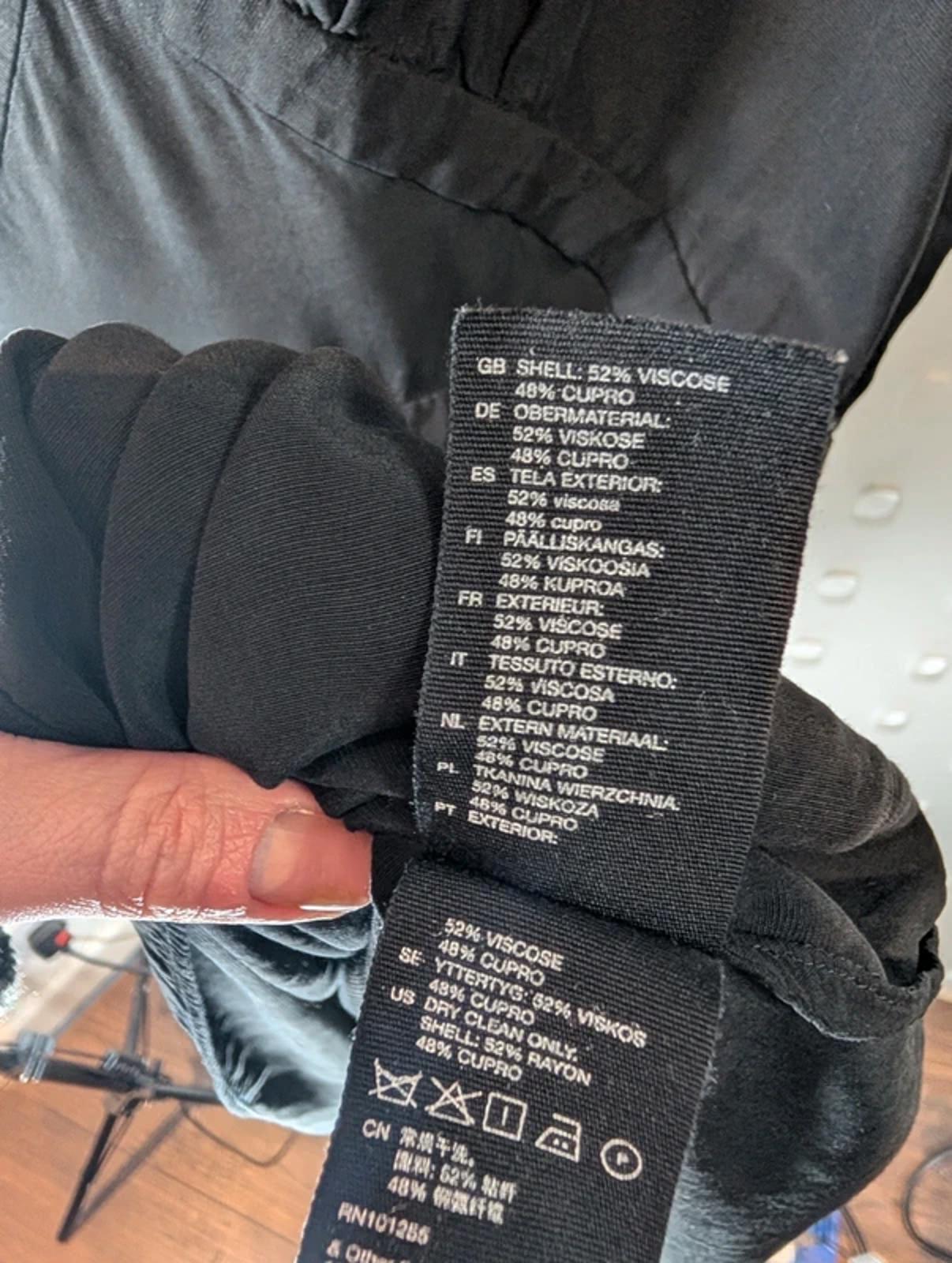 & Other Stories Black Viscose Mini Dress EU36 UK8