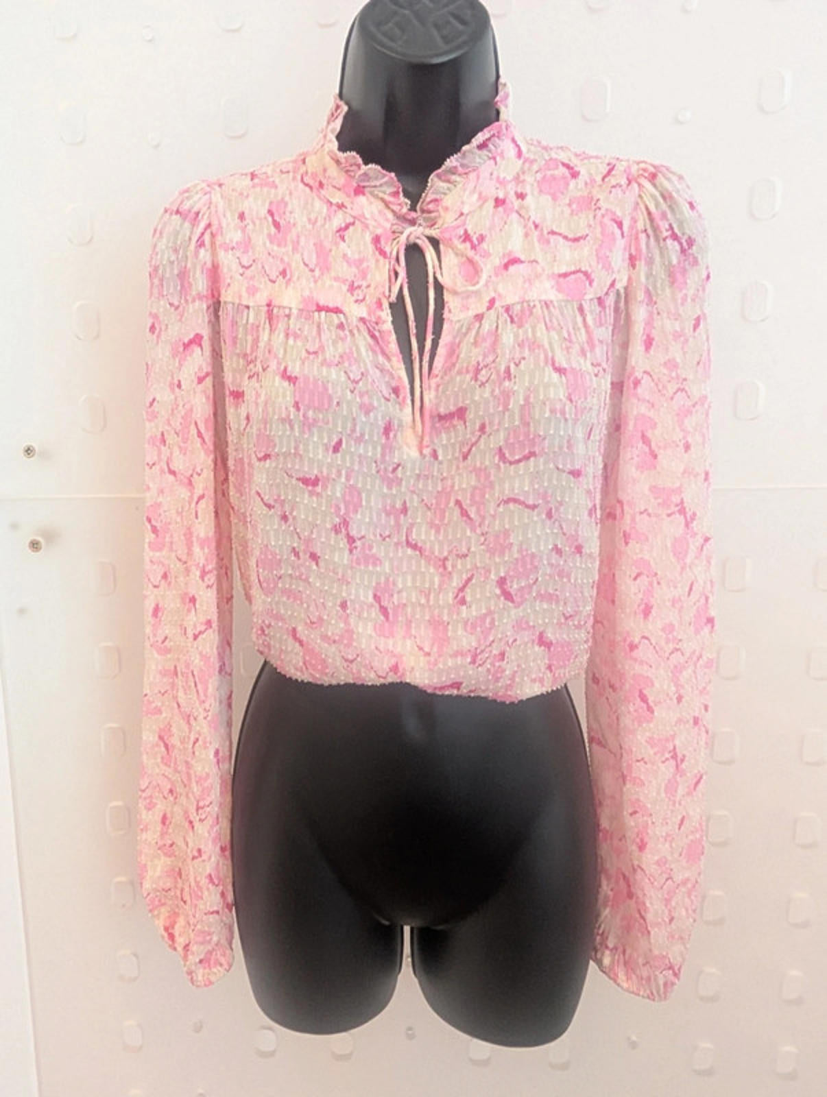 Levete Room Pink Sheer Blouse size XS