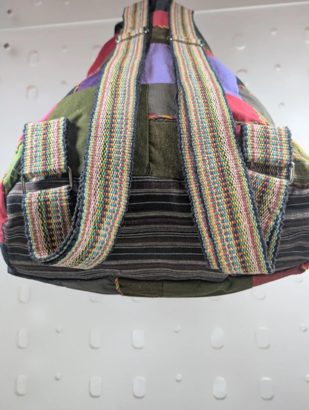 Boho Patchwork Backpack Festival Travel Rucksack Multicoloured
