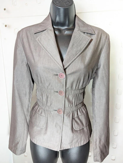 Caractère cotton fitted blazer with elasticated waist UK 8