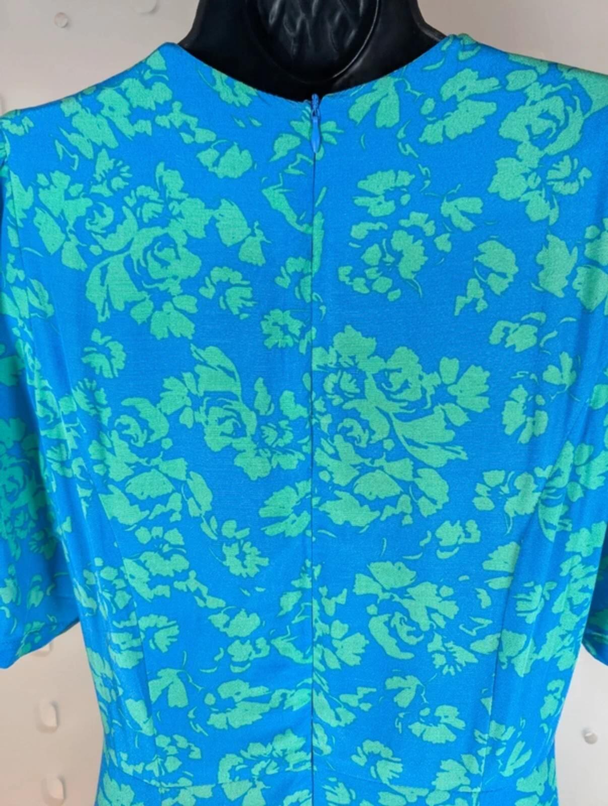 Suncoo Crista Floral Midi Dress T1 Puff Sleeve Sweetheart Neck