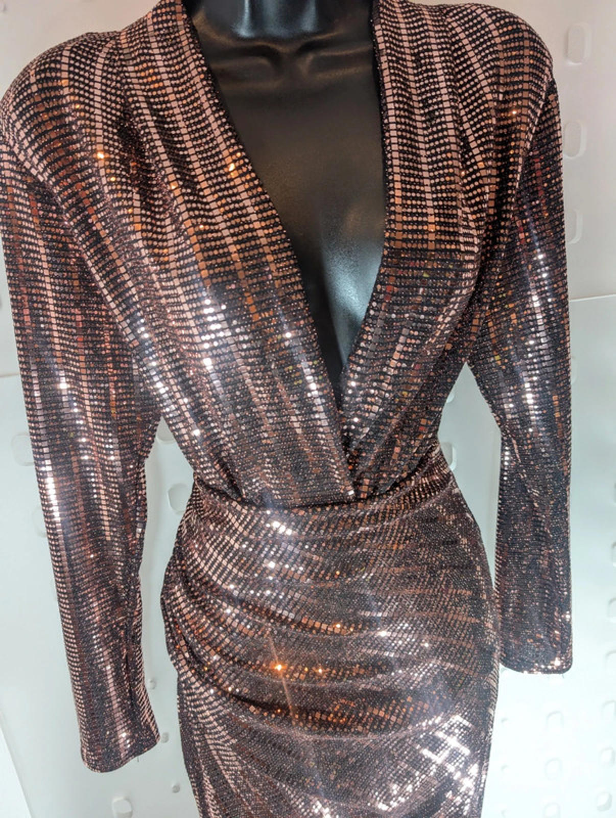Vestry sequin wrap dress – UK 14