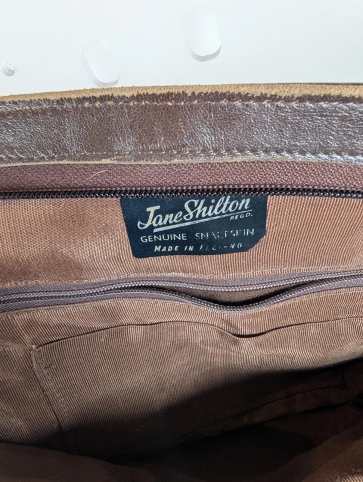 Jane Shilton vintage snakeskin shoulder bag, Made in England