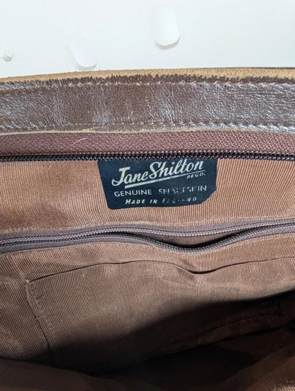 Jane Shilton vintage snakeskin shoulder bag, Made in England