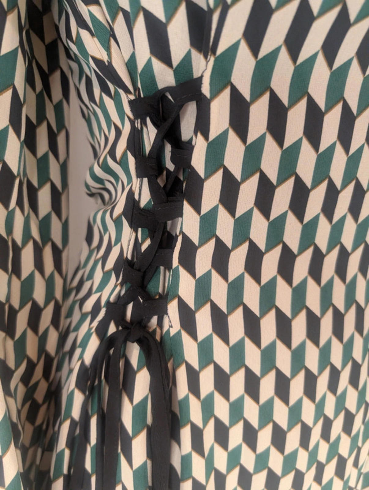 Blue Vanilla geometric print dress UK 10