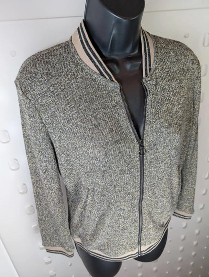 United Colours of Benetton metallic knit bomber jacket size S