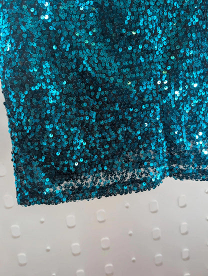 Stunning Turquoise Sequin Bodycon Dress – UK 6