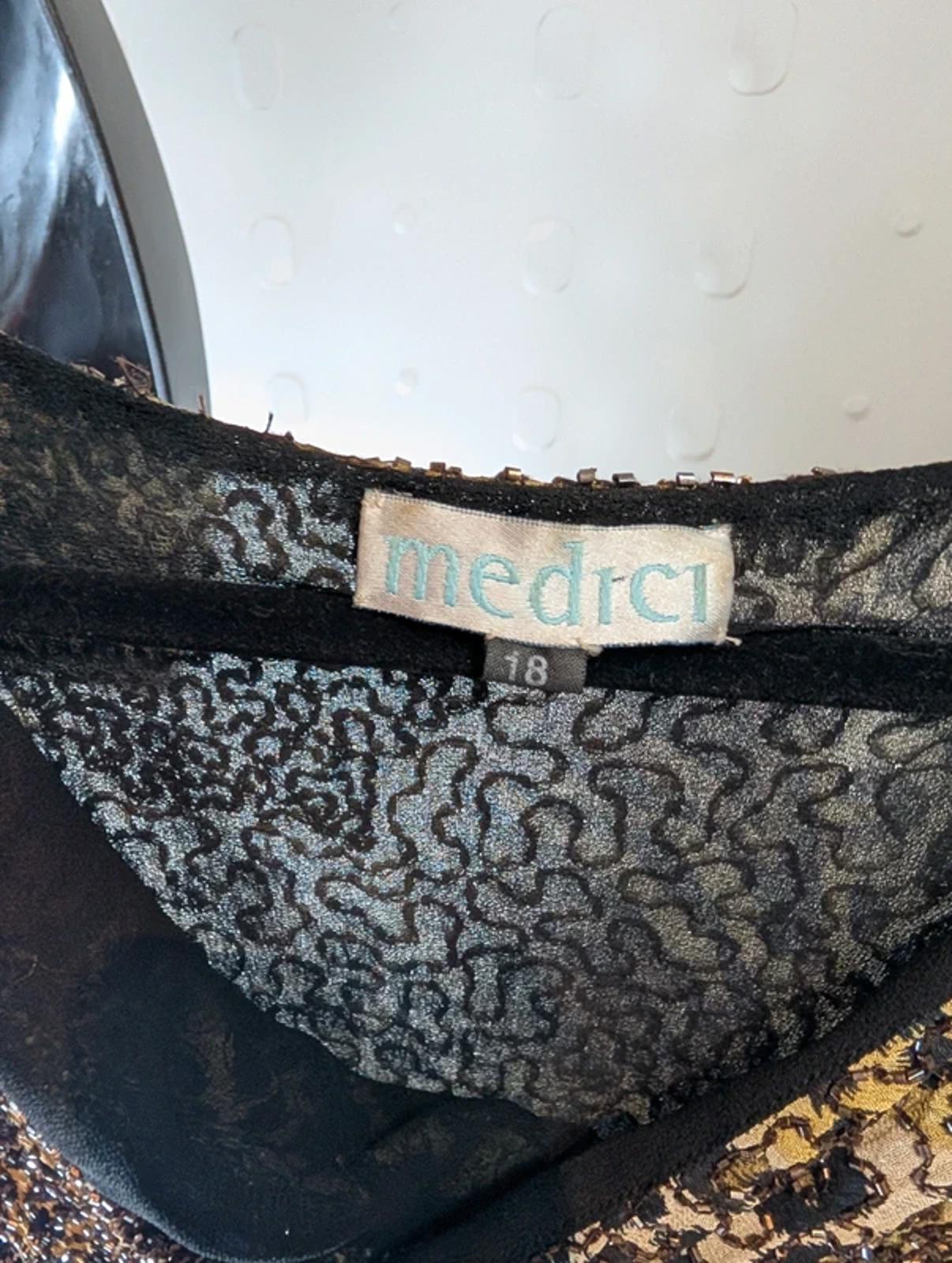 Medici Beaded Leopard Print Bias Cut Maxi Dress Cowl Neck Evening