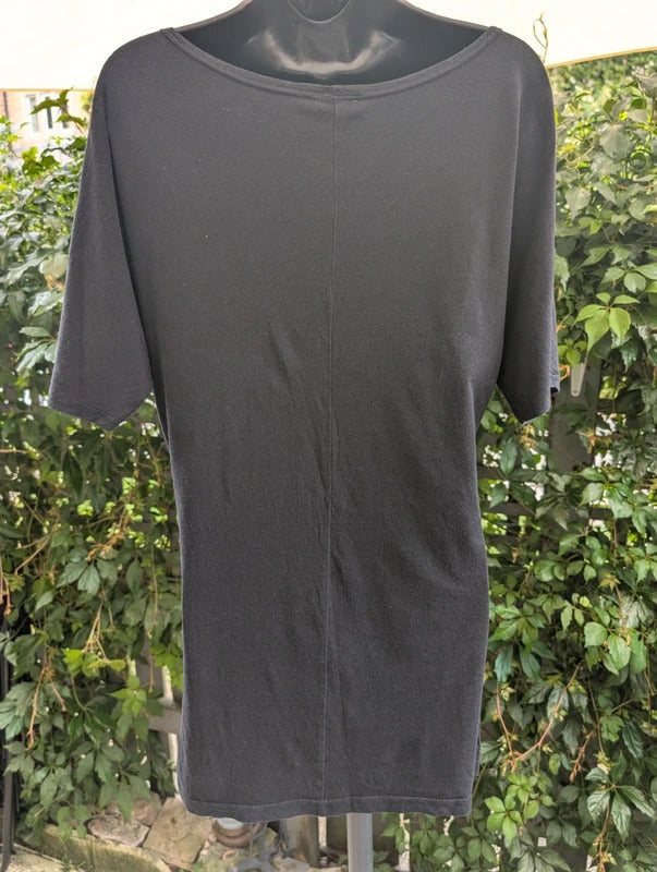 Topshop Gothic Skull Print T Shirt Dress Black UK8