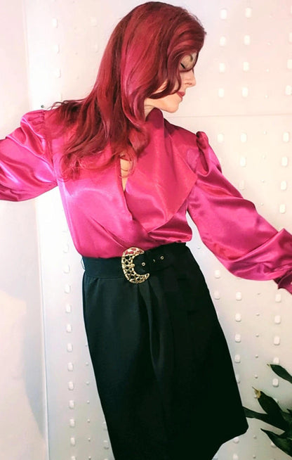 Vintage Berkertex power dress with original belt UK8