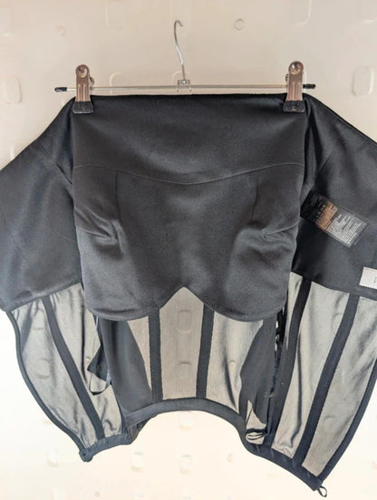 Coast Sheer Mesh Corset Style Crop Top – Black – UK 8