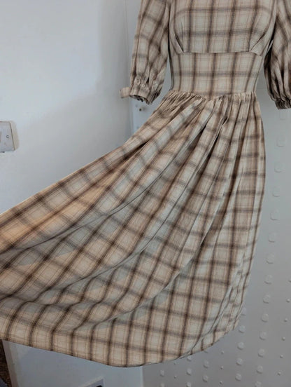 Lalaers Lolita Check Corset Full Skirt Dress Size S