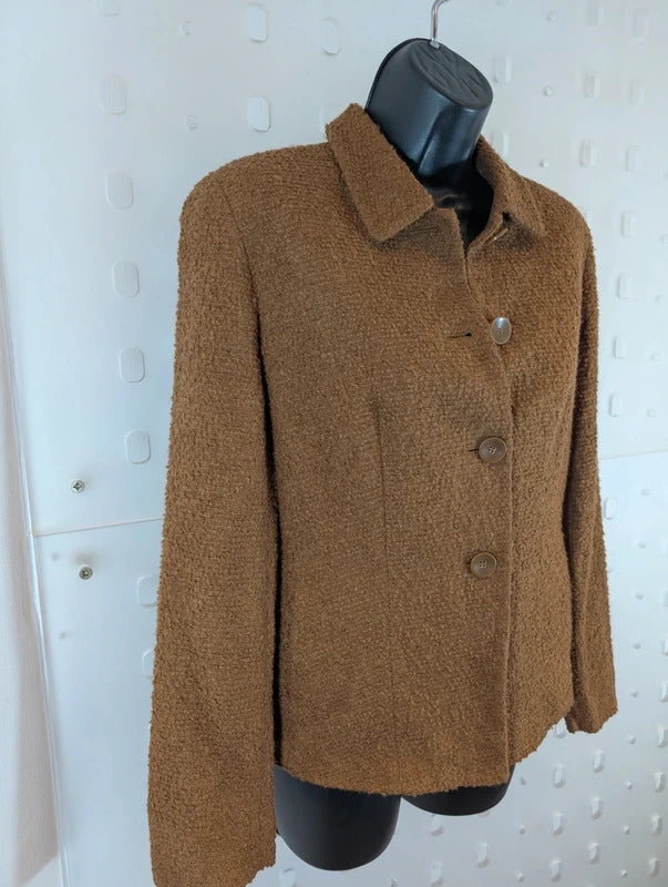 Vintage Josephine Chaus Petite Bouclé Boxy Jacket Size 10